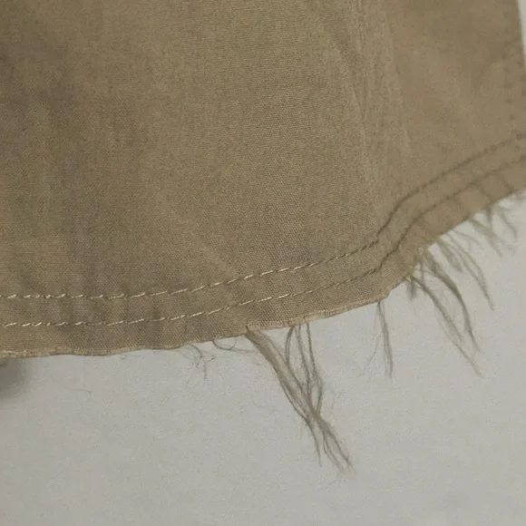 Massimo Dutti Army Green Jacket Blazer Relaxed Fit Fray Hem Pockets M Casual - Picture 6 of 12